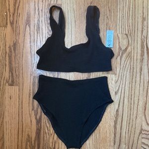 Crinkle bikini black 6 sizes in one